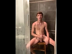Zach Astor Jerking Off in Shower