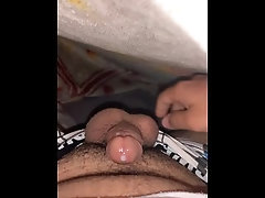 Secret late night orgasm almost caught, discreet moaning