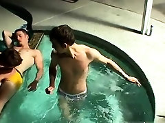 Sweaty teen boy gay sex xxx Undie 4-Way - Hot Tub Action